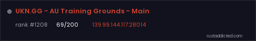 UKN.GG - AU Training Grounds - Main – Rust server stats