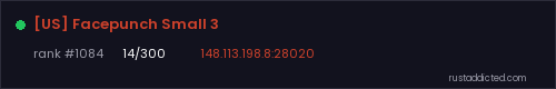 [US] Facepunch Small 3 – Rust server stats