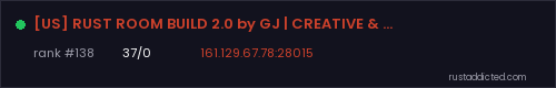 [US] RUST ROOM BUILD 2.0 by GJ | CREATIVE & SANDBOX – Rust server stats
