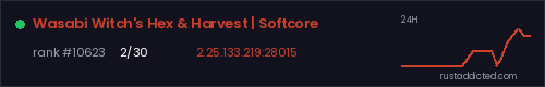 Wasabi Witch's Hex & Harvest | Softcore – Rust server stats